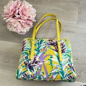 Floral Yellow Tote Bag